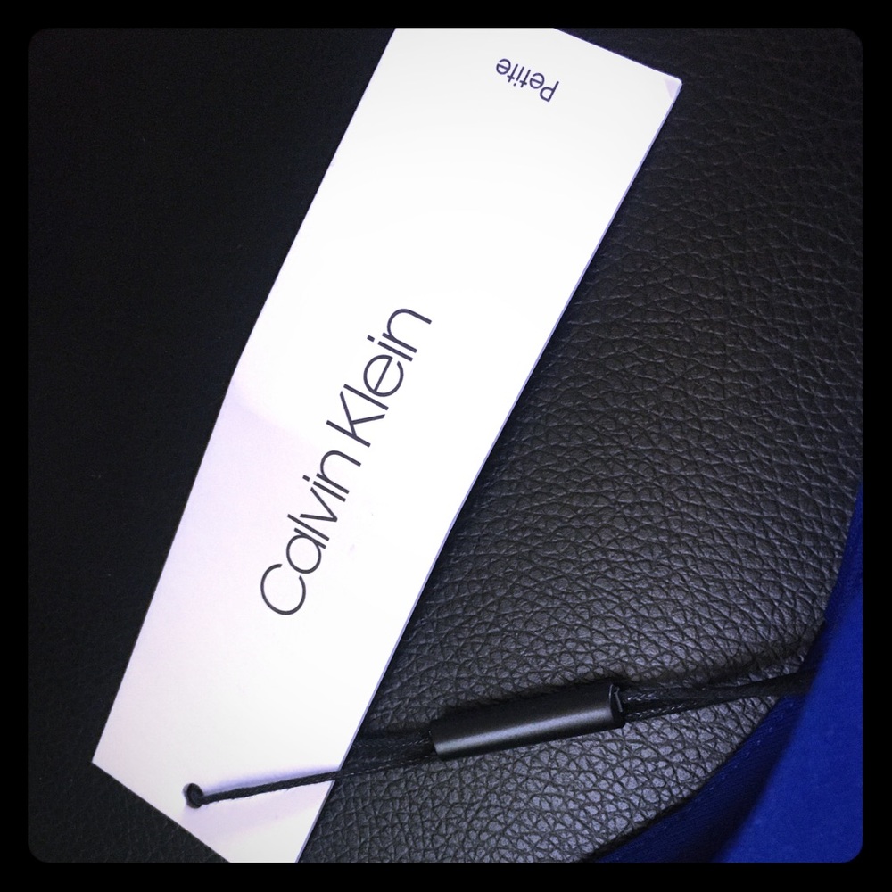 BNWT‼️Calvin Klein Blue/Black Dress👗 4P/Petite